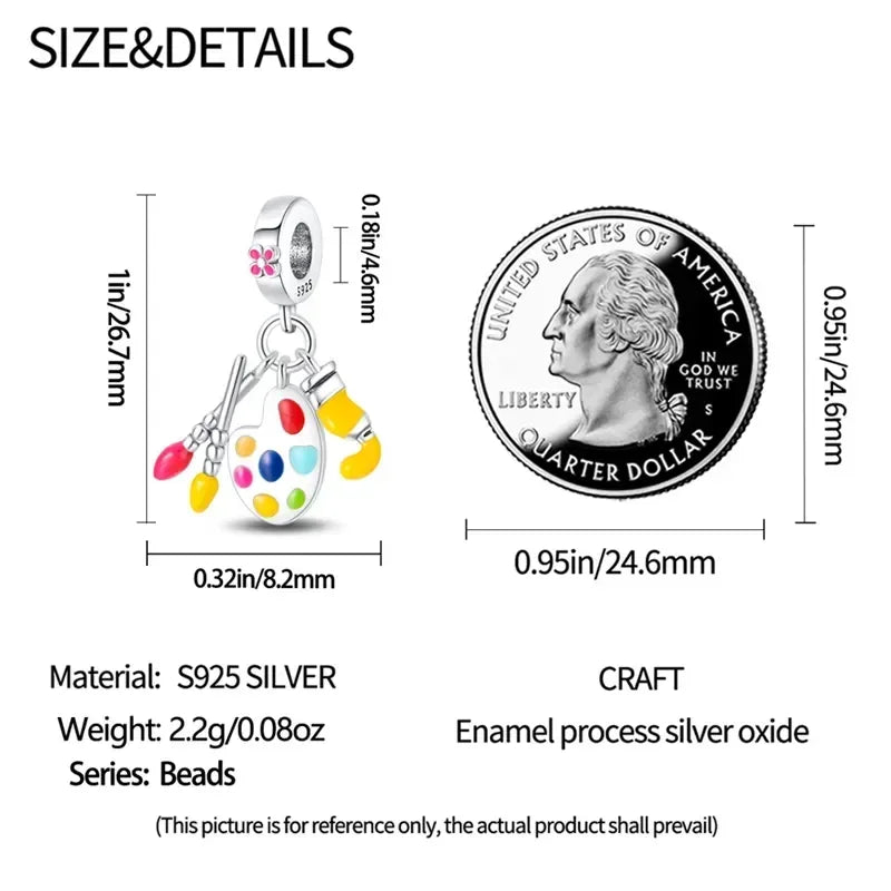 925 Sterling Silver Red Medicine Cabinet Pendant Charms
