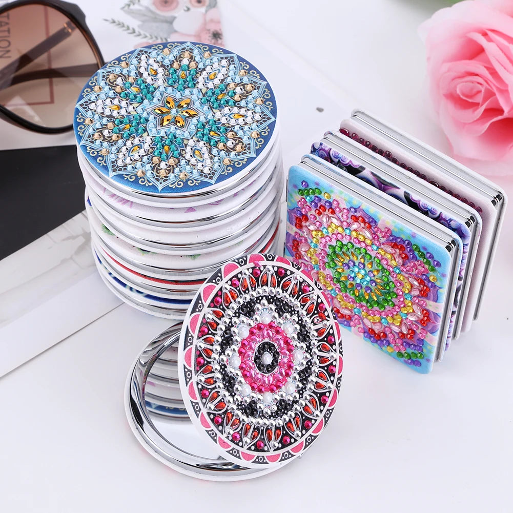 Diy Diamond Art Mosaic Makeup Mirror Cross Stitch