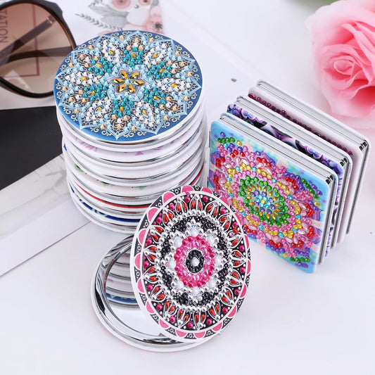 Diy Diamond Art Mosaic Makeup Mirror Cross Stitch