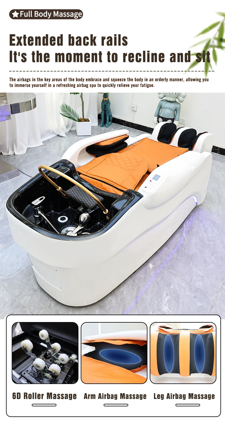 Barbershop Salon Furniture Ceramic Wash Basin Head Spa
