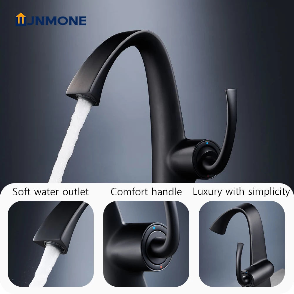 Modern Design Bathroom Sink Faucet Lever Hole Cold