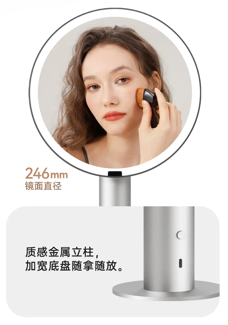 Muid Metal Mirror Desktop Led Smart Vanity Mirror