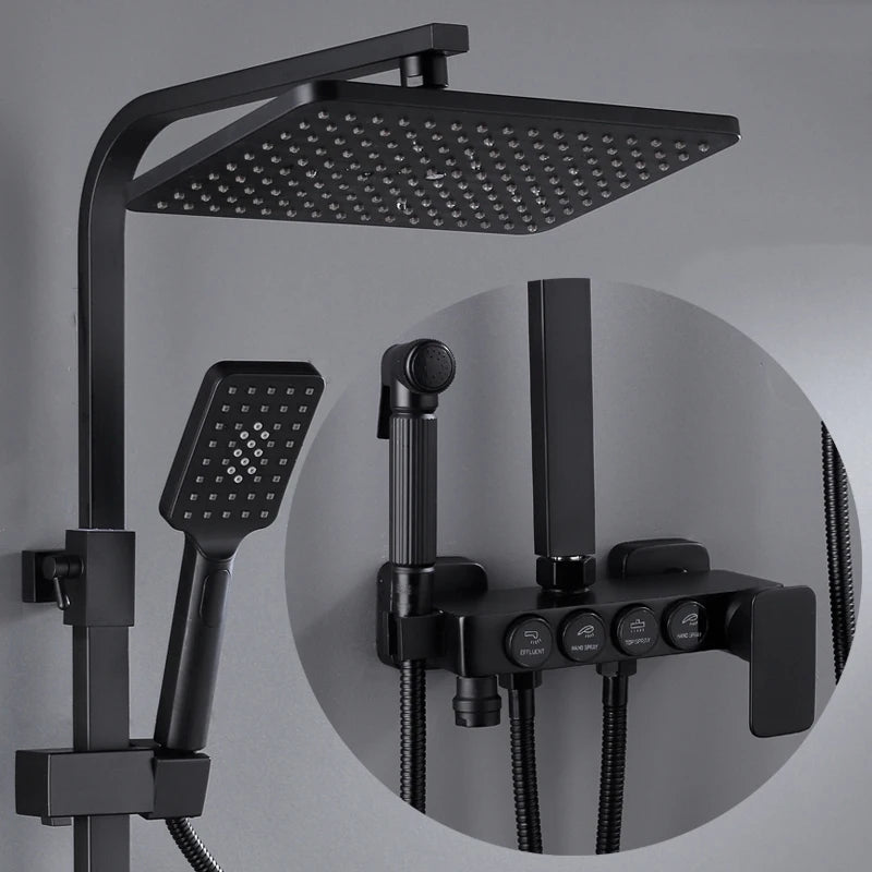 Chrome Digital Bathroom Shower System 10 Inch Stainless