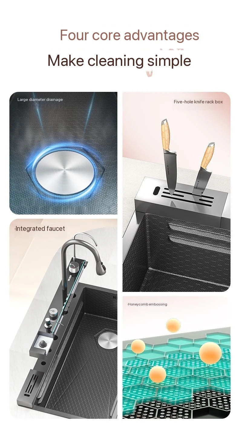 Integrated Waterfall Sink Honeycomb Technology Large Digitial