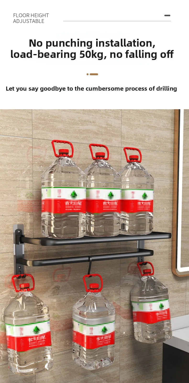 Foldable Towel Rack - No Drill Bathroom Space