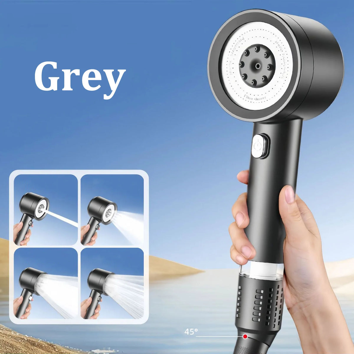 Modes High Quality Pressurized Shower Head Filter Water