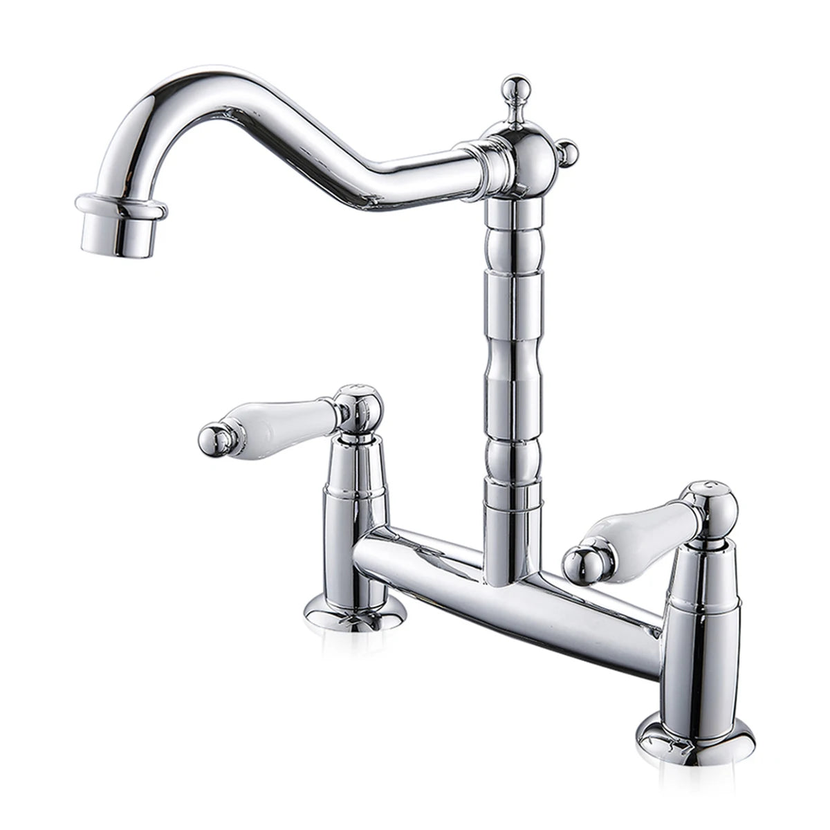 Ceramic Handle Faucet European Style Full Brass Retro