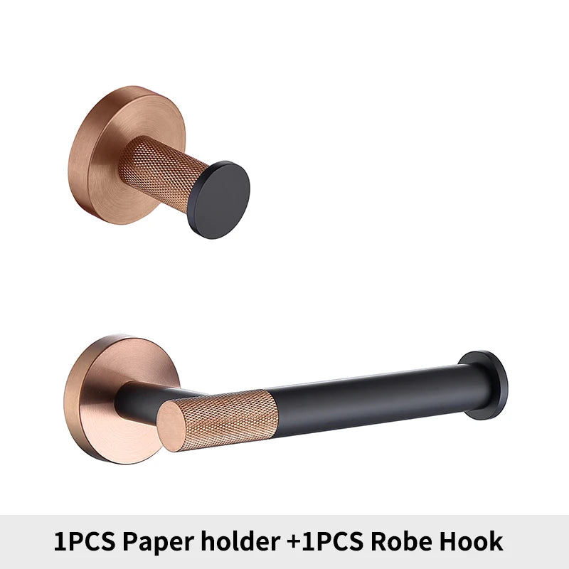 Rose Gold Bathroom Hardware Towel Bar Rack Shelf
