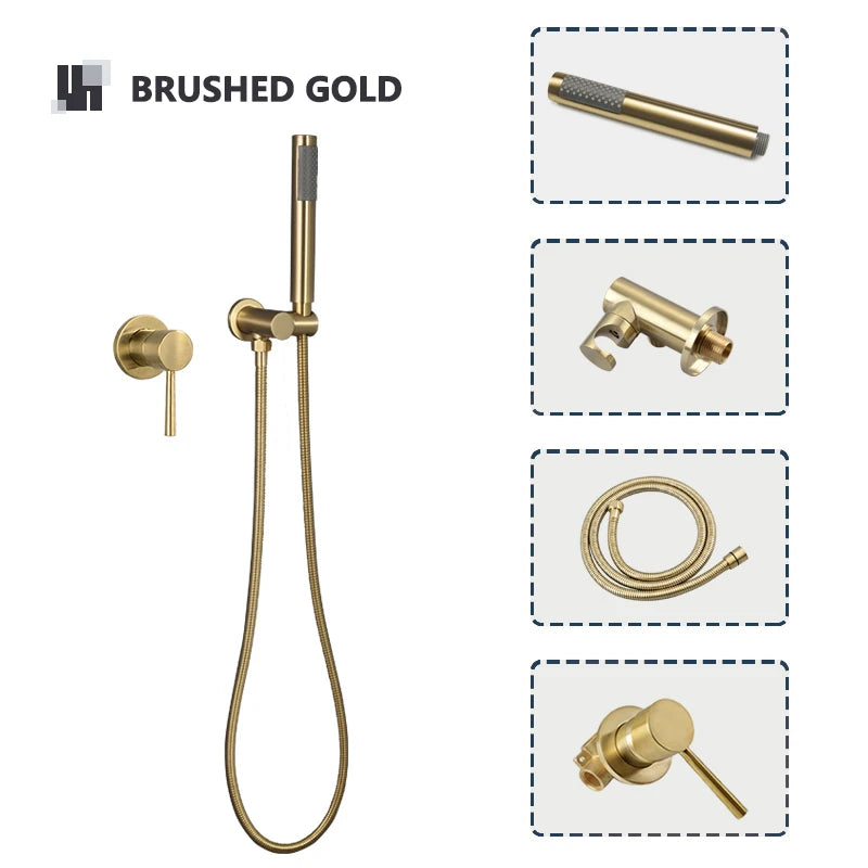 Bathroom Hand Shower Head 150cm Stainless Steel Shower