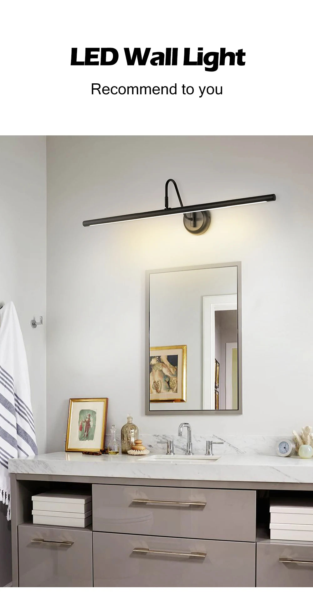 Seediq Modern Led Wall Light Wall Mounted Black