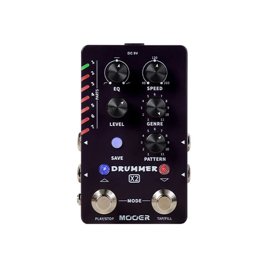 Mooer Drummer X2 Guitar Pedal Stereo Drum Machine