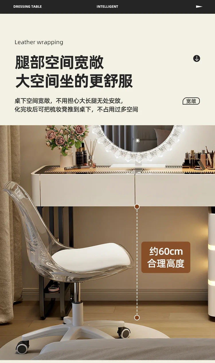 Modern Dressing Table Vanity Desk Wireless Charge Station