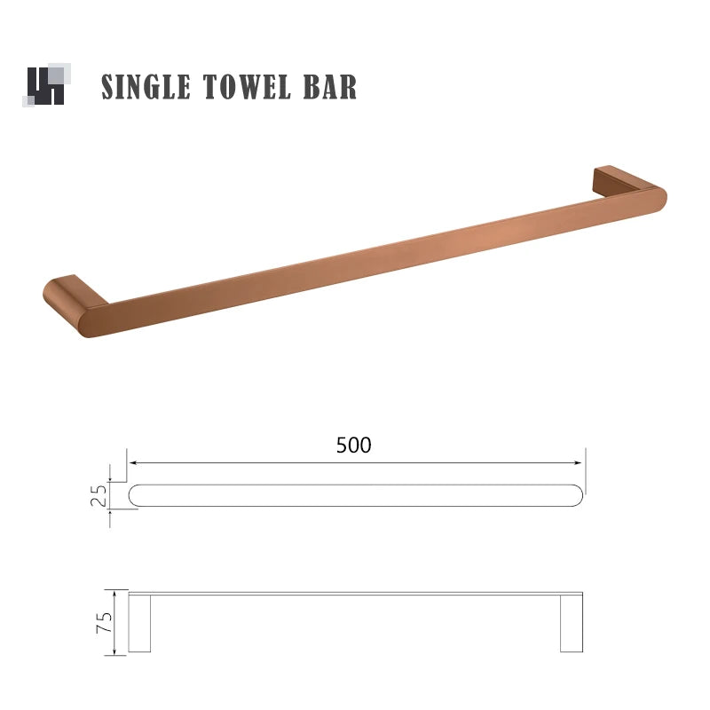 Rose Gold Bathroom Wall Mount Shelf Toilet Bath