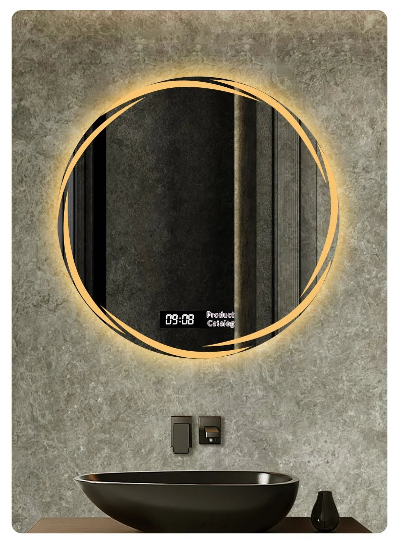 Bathroom Mirror 70 Cm Round Anti-Fog Led Bathroom