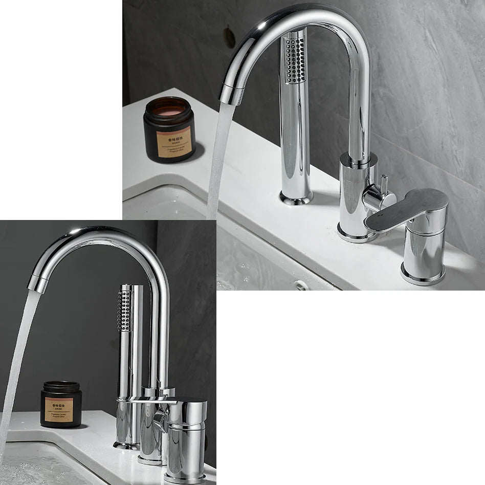 Bathroom Bathtub Shower Faucet Swivel Tub Spout Handhold