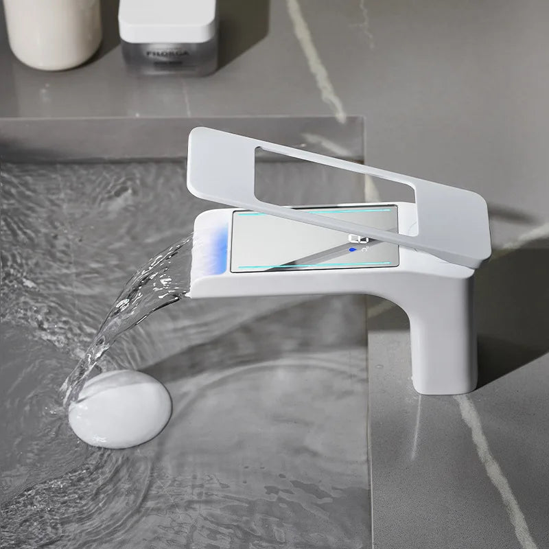 High-Quality Grey Basin Faucet Brass Construction Bathroom Sink