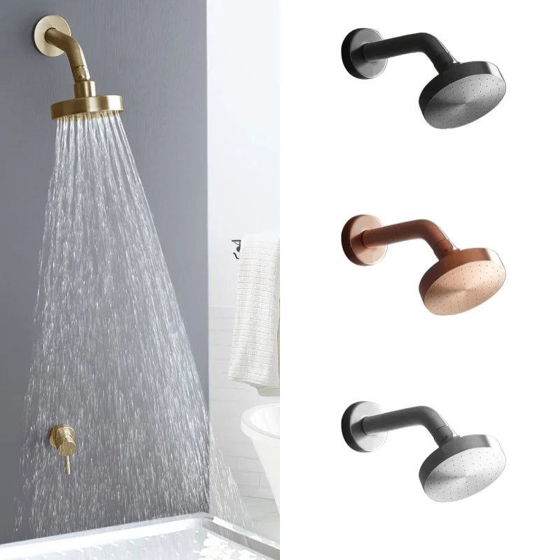 Shower Faucet System Stainless Steel Head Shower Wall