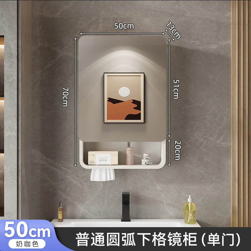 Smart Led Bathroom Mirror Cabinet - Space Aluminum