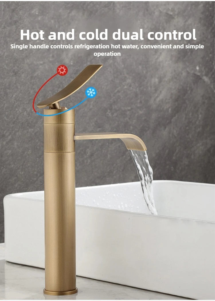 Bathroom Faucets Stainless Steel 304 Brushed Gold Basin