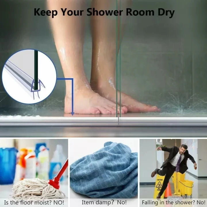 6/8/10/12mm Shower Screen Seal Strip Pvc Frameless Glass