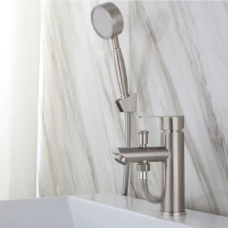 Bathroom Basin Faucet Stainless Steel Handle Sink Faucets