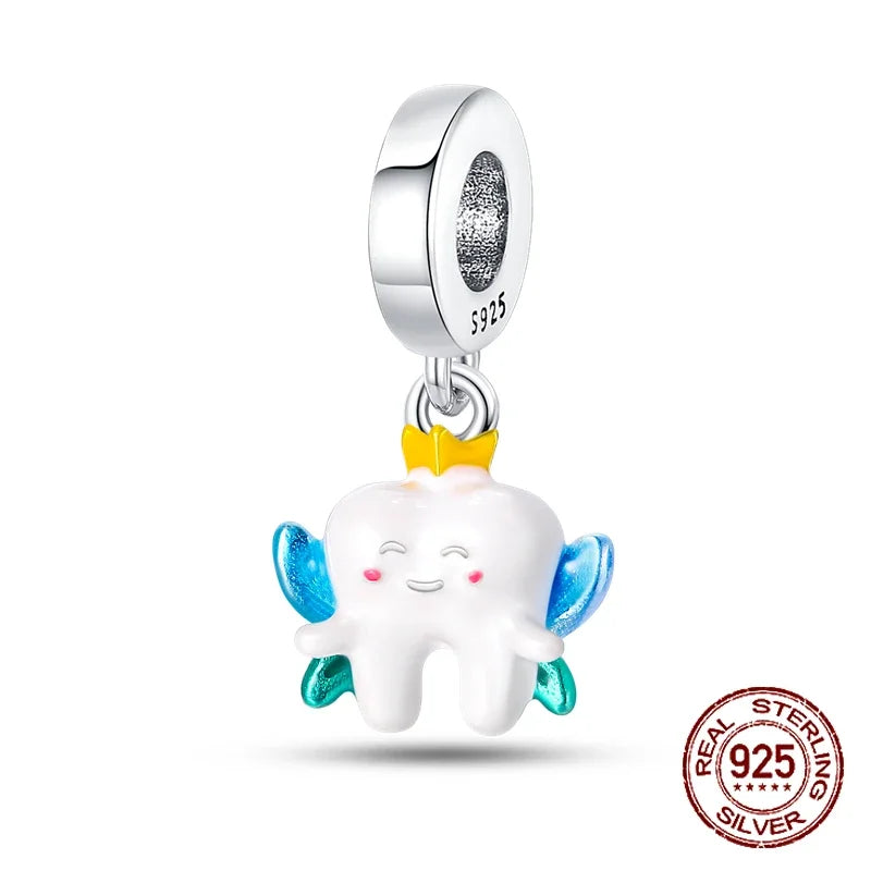 925 Sterling Silver Red Medicine Cabinet Pendant Charms