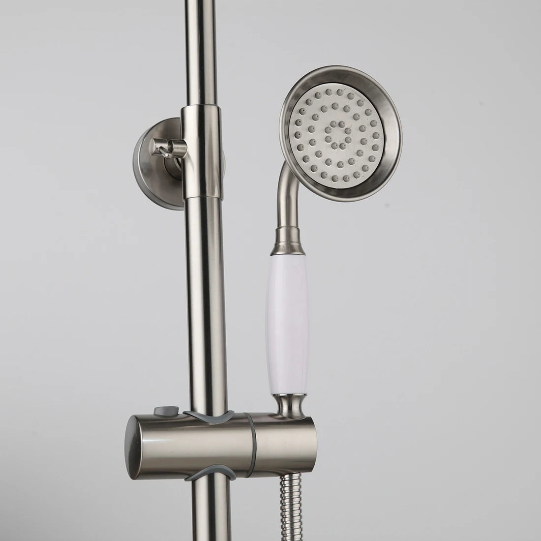 Kemaidi Shower Faucets Nickel Brushed Adjustable Rain Shower