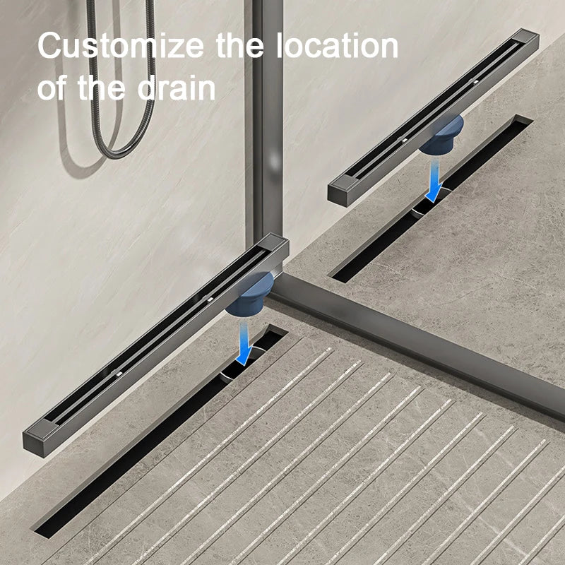 2cm Wide Floor Drain Stainless Steel Linear Narrow