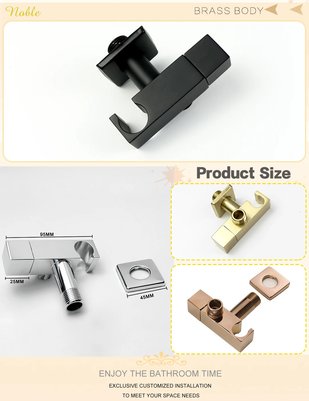 Brushed Rose Gold Brass Handheld Bidet High Voltage