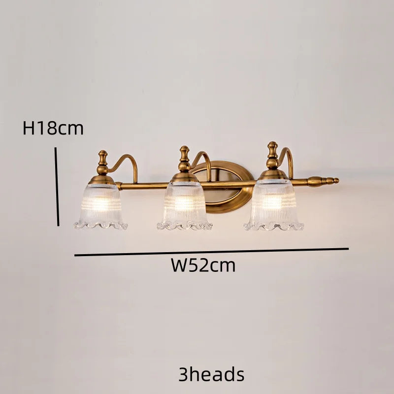 3head Mirror Front Lamp Modern Wall Light Bronze