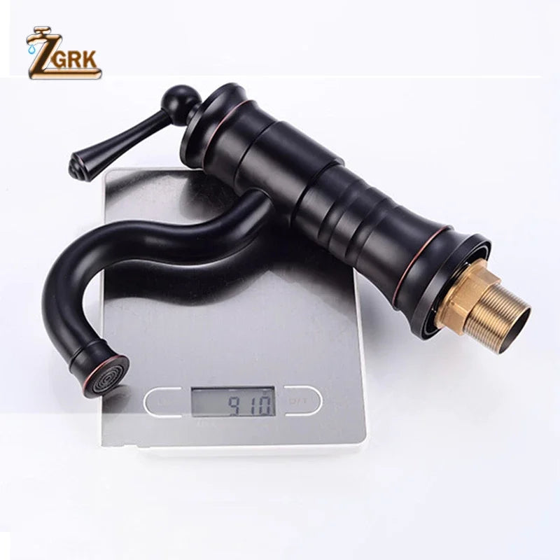 Zgrk Basin Faucets Antique Brass Sink Faucet Handle
