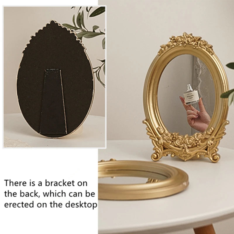 Rustic French Palace Style Carving Frame Table Mirror