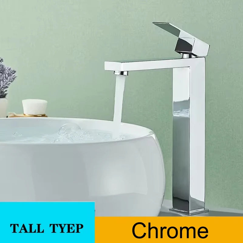 Grey Bathroom Faucet Cold Water Sink Mixer Tap