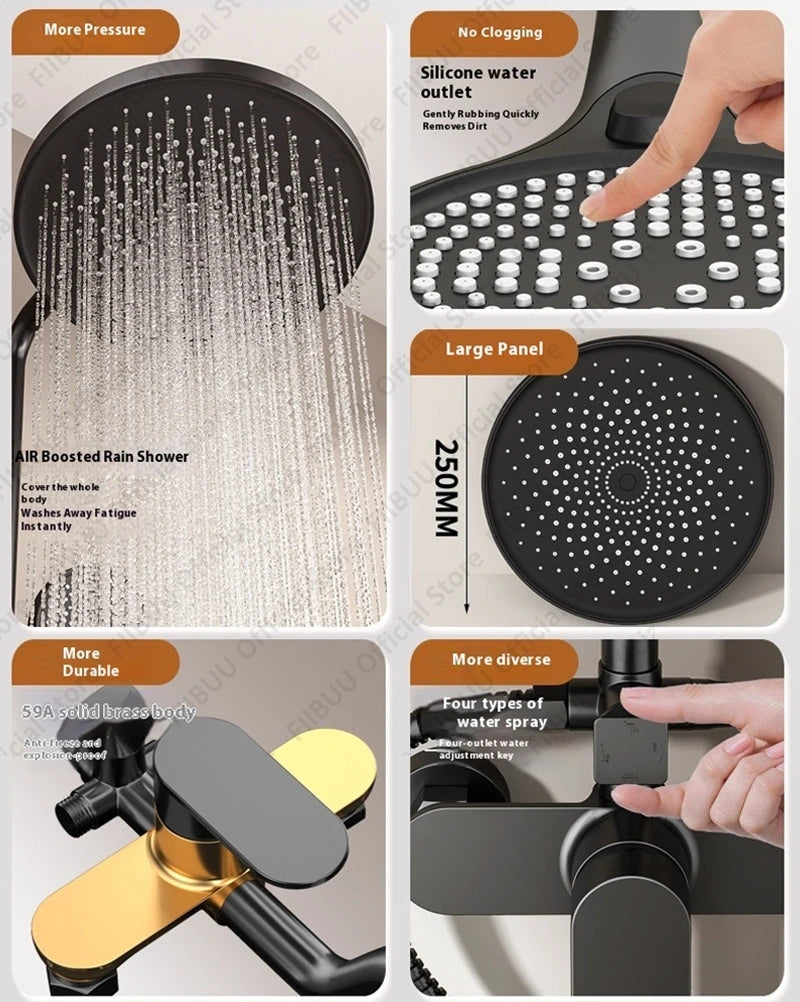 Pressure Water Massage Shower Water Saving Shower System