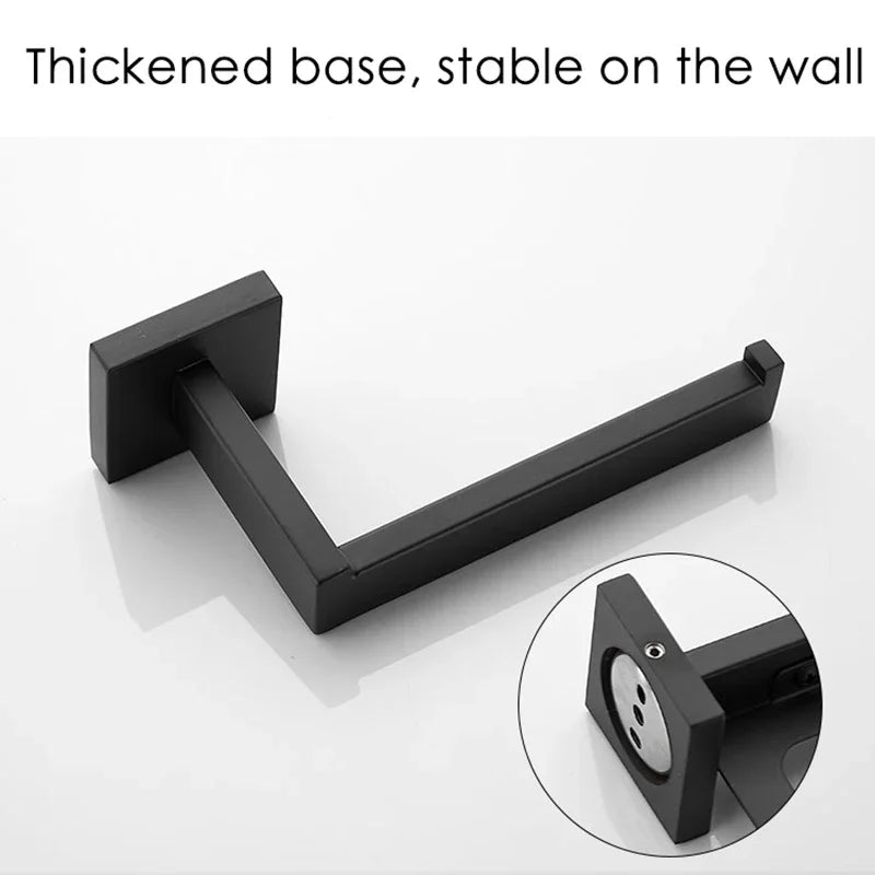 304 Stainless Steel Bathroom Matte Black Toilet Paper