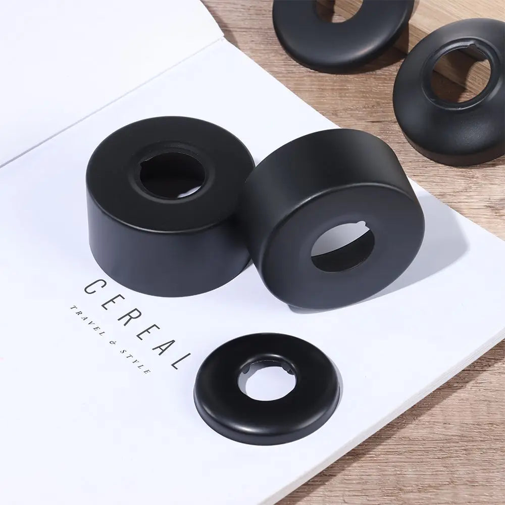 1pcs Black Shower Faucet Decorative Cover Chrome Finish