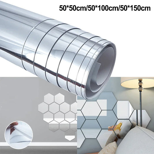 Wall Mirror Sticker Film Self-Adhesive Privacy Film Wall