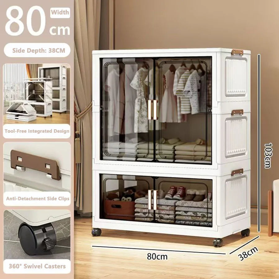 Multi-Functional Folding Storage Cabinet Doors Office Bathroom