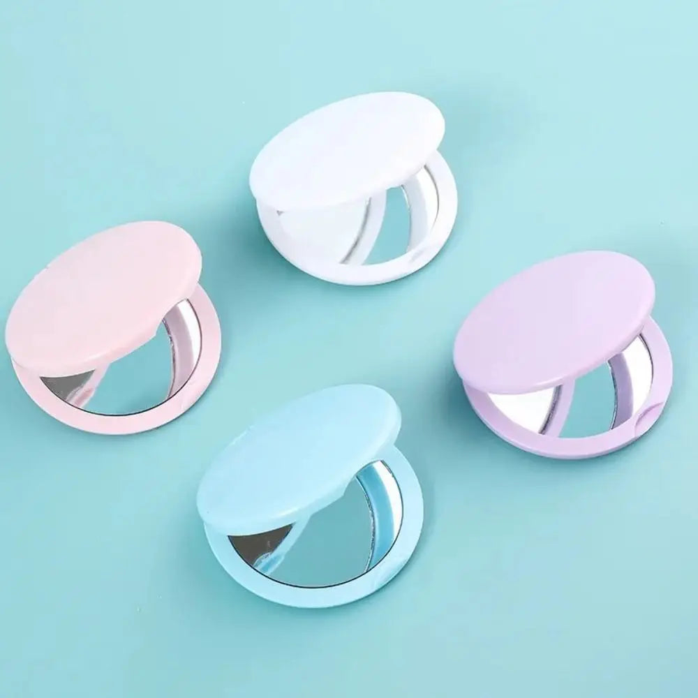 Creative Double Sided Flip Small Round Mirror Cute