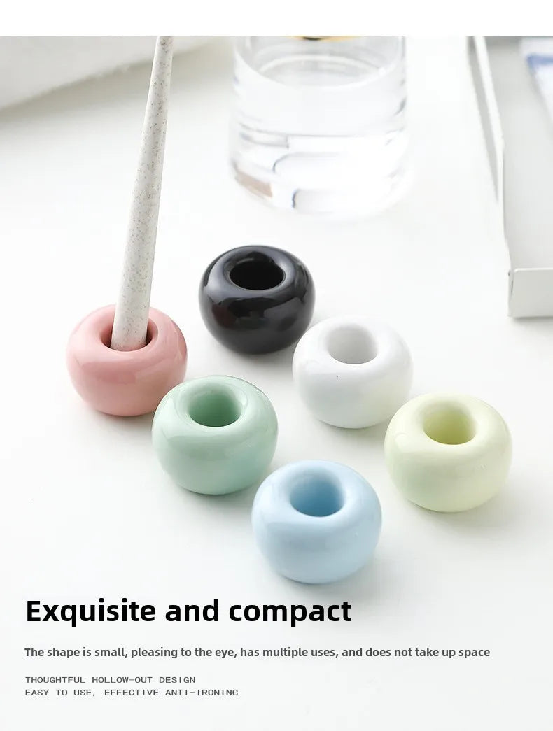 Pc Mini Ceramics Handmade Toothbrush Holder Stand Bathroom