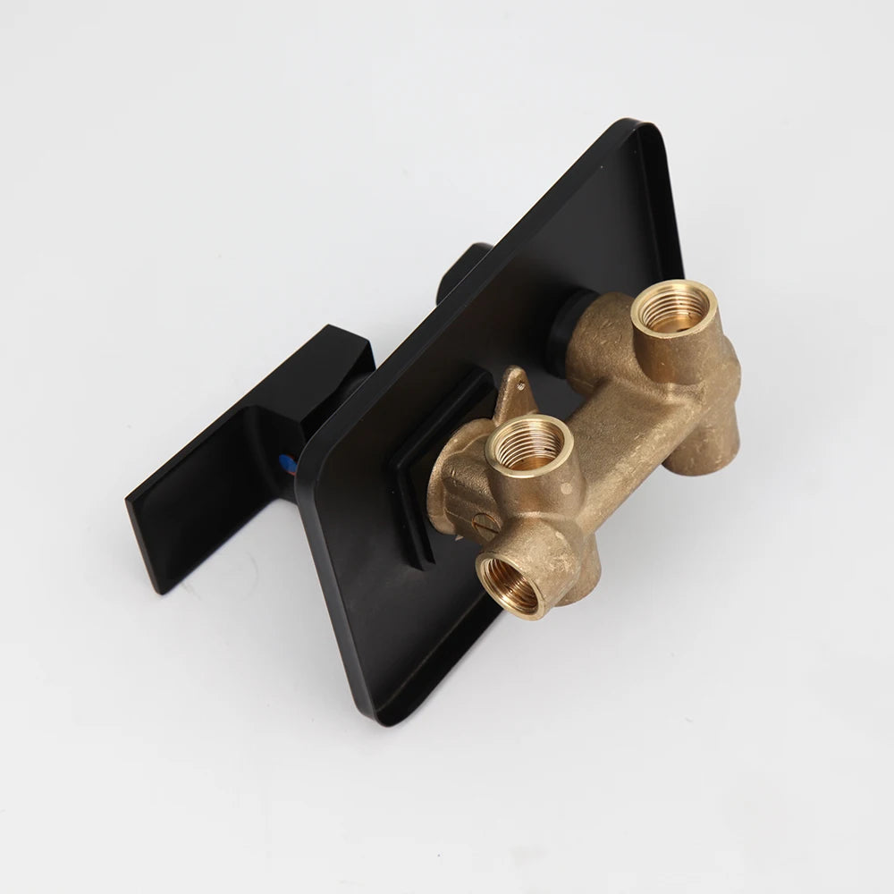 Kemaidi Matte Black Shower Faucet Rectangular Dual-Function