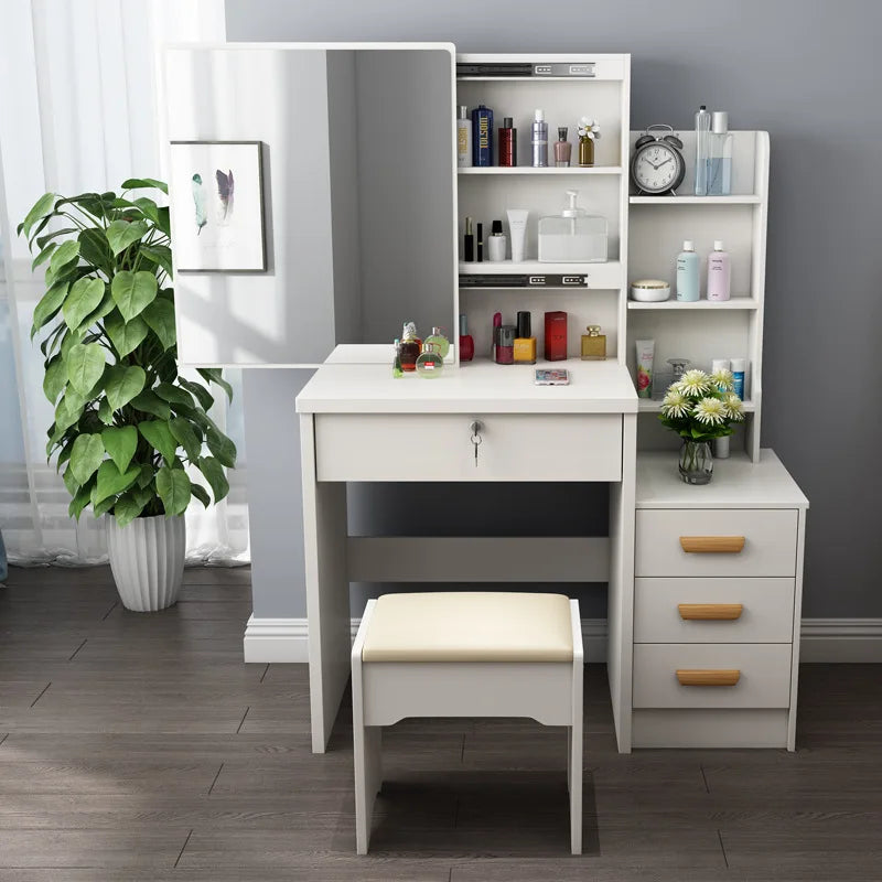 Dressing Table Small Apartment Dresser Modern Makeup Mirror