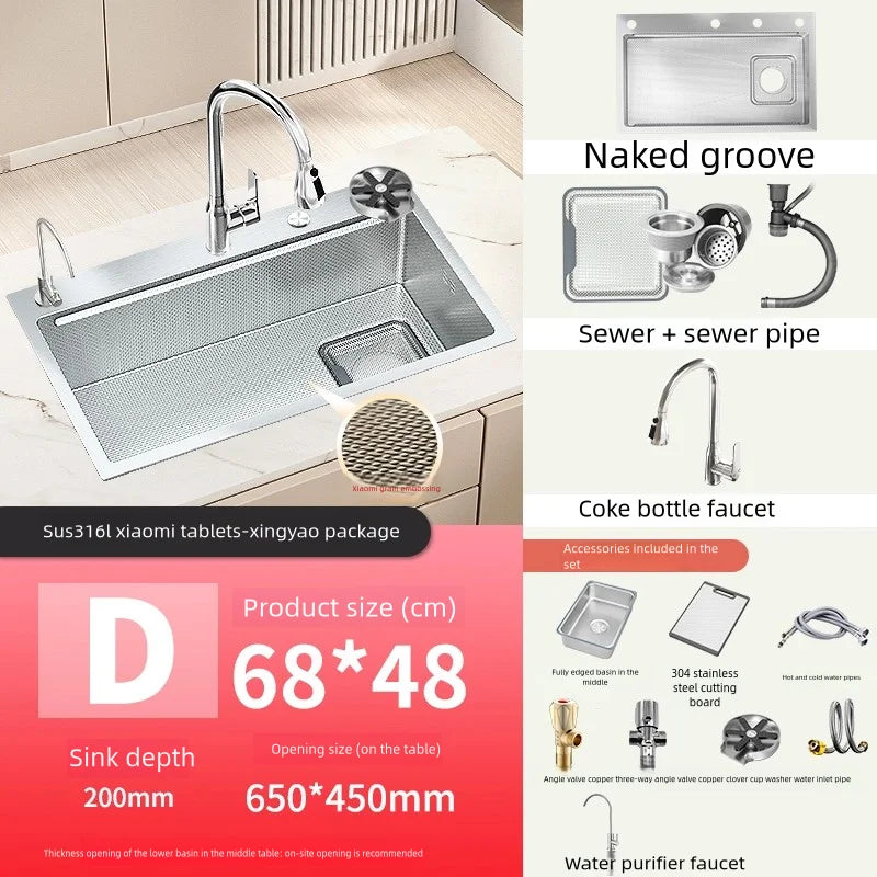 316l Stainless Steel Sink Food Grade Large Slot