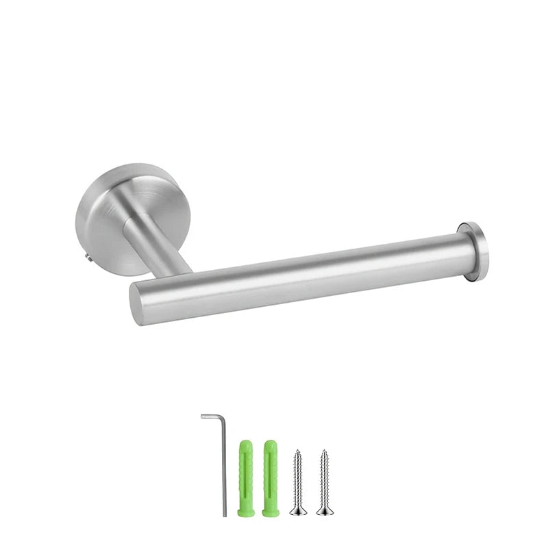Stainless Steel Toilet Paper Holder Wall-Mounted Bathroom Roll