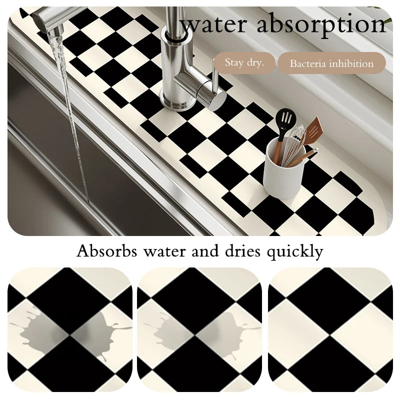 Classic Diotomite Sink Faucet Table Mat Toilet Drain