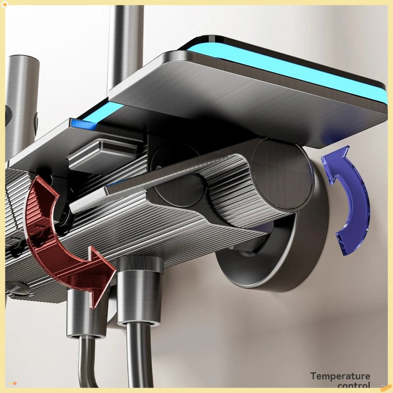 Grey Shower System Ambient Light Intelligent Digital Shower