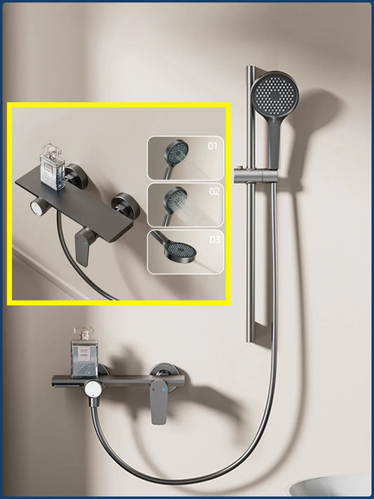 Two Ways Water Outlet Bathroom Shower System Wall