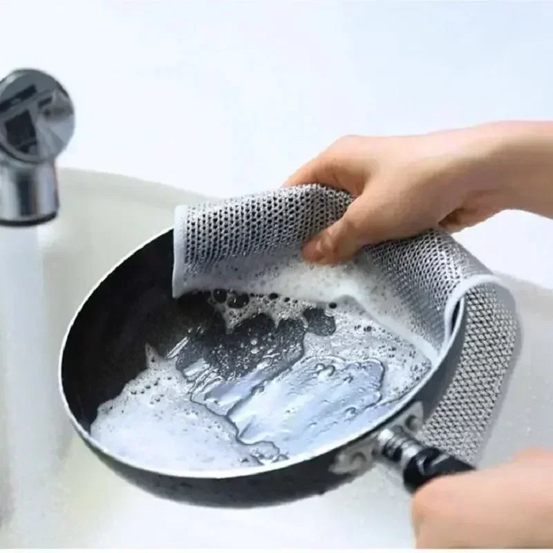 Metal Wire Mesh Cleaning Cloths Universal Sink Faucet
