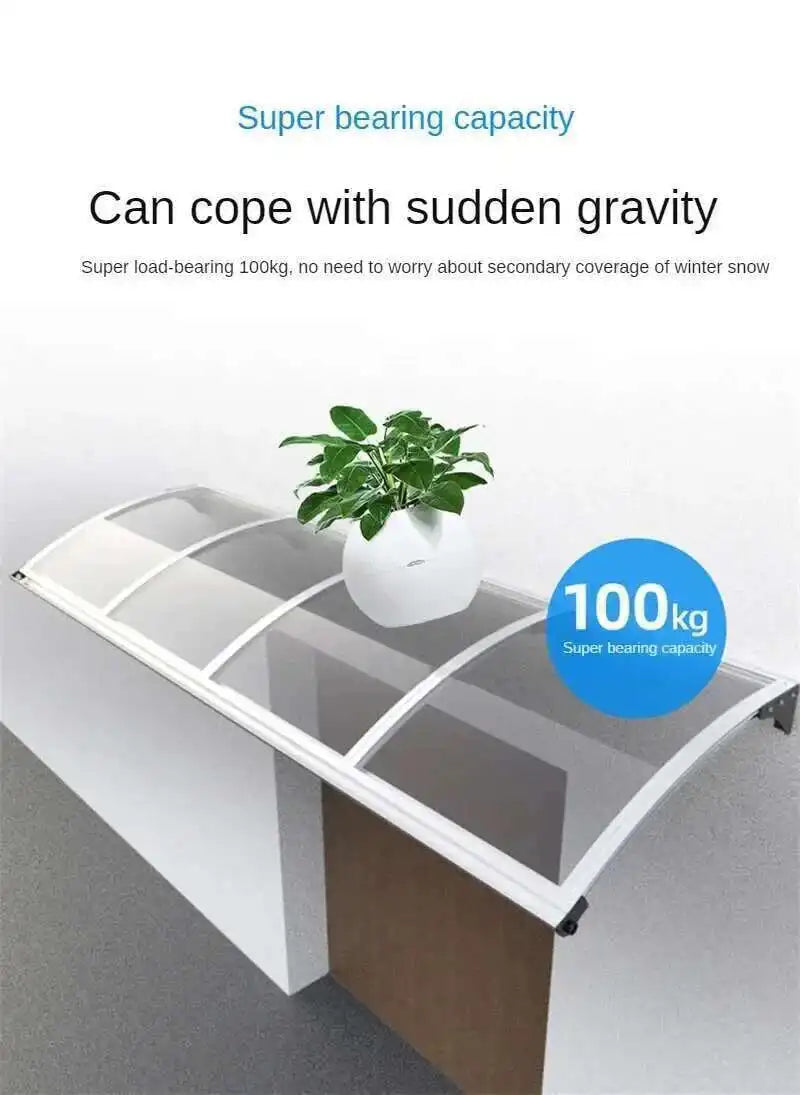 Outdoor Courtyard Rainproof Gazebos Aluminum Alloy Rain Awning