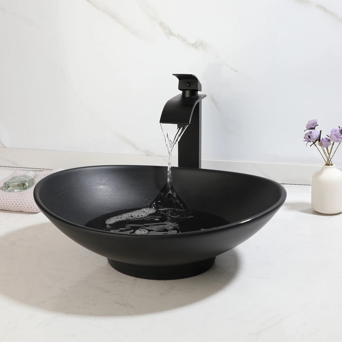 Kemaidi Bathroom Sink Faucet Combo Vessel Sink Countertop